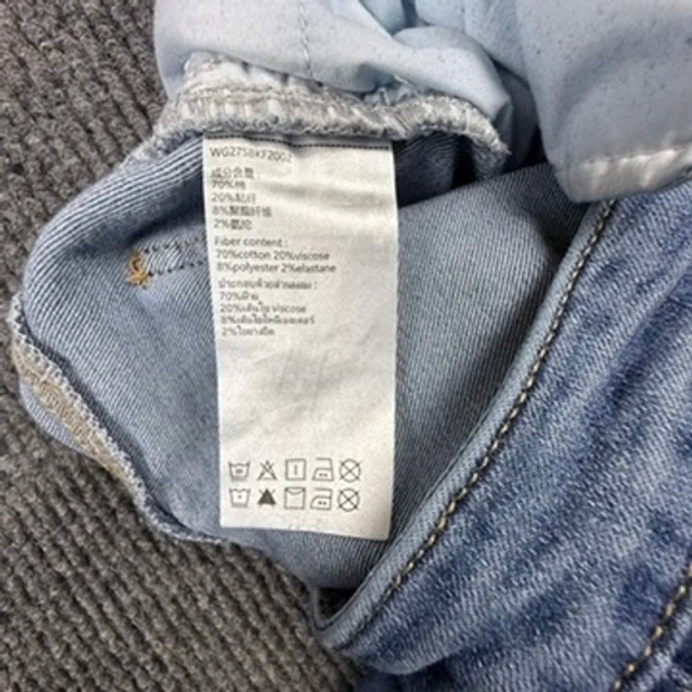 Urban Revivo Womens Blue High Rise Split Hem Straight Leg Jeans Size US 6